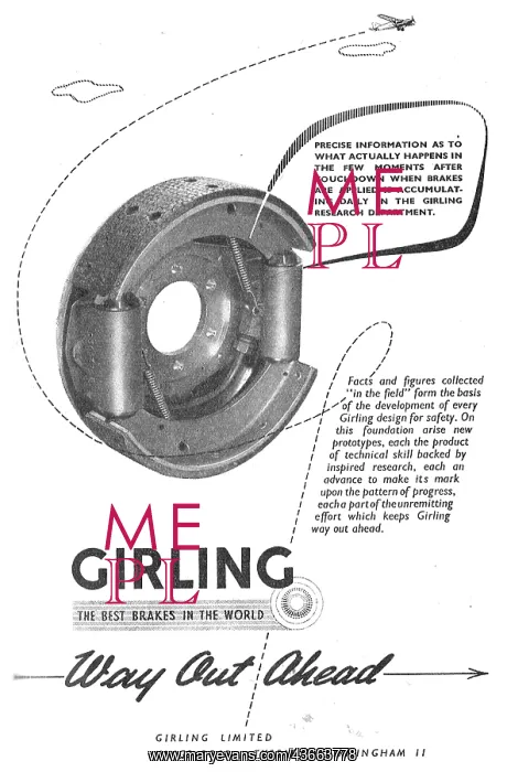 : Girling Aircraft Brakes : Girling Aircraft Brakes