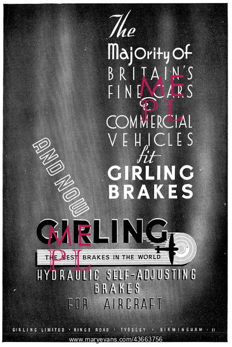 : Girling Self-Adjusting Brakes For Aircraft : Girling Self-Adjusting Brakes For Aircraft