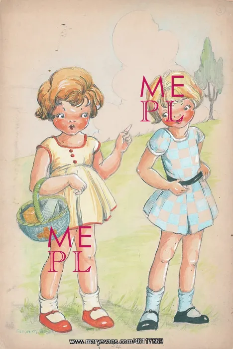  : Two girls with basket