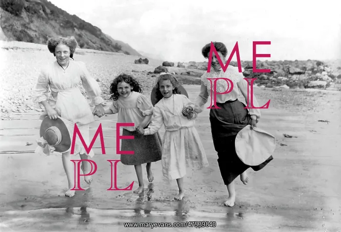  : Four girls on the beach