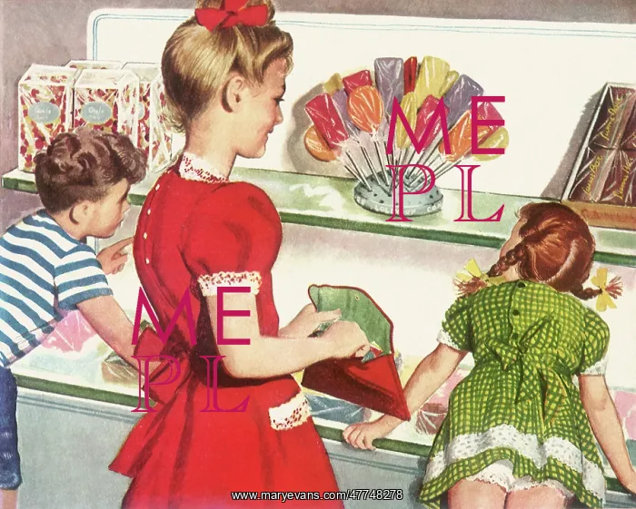  : Two Girls and a Boy at a Candy Store
