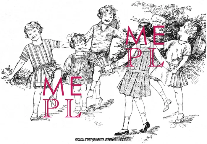 : Five girls dancing in a garden : Five girls dancing in a garden