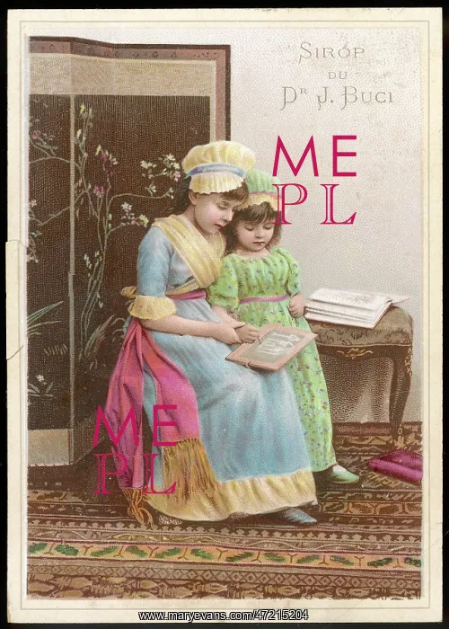 : GIRLS DRAW ON SLATE 19C : GIRLS DRAW ON SLATE 19C