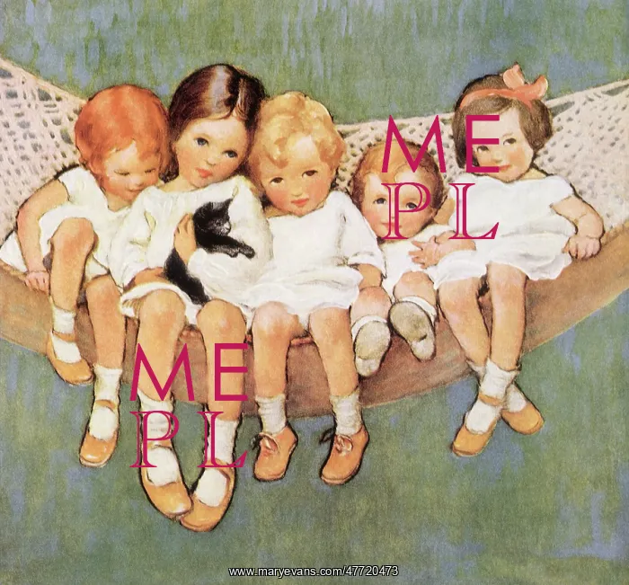 : Girls, Hammock and Kitten : Girls, Hammock and Kitten
