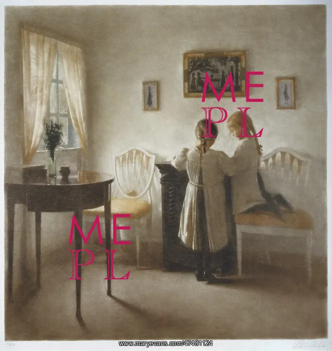 : Two Girls Playing in a room : Two Girls Playing in a room