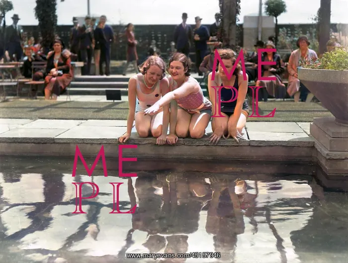 : GIRLS BY A POOL : GIRLS BY A POOL