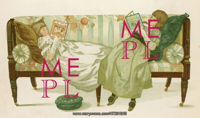 : Two Girls Reading Books : Two Girls Reading Books