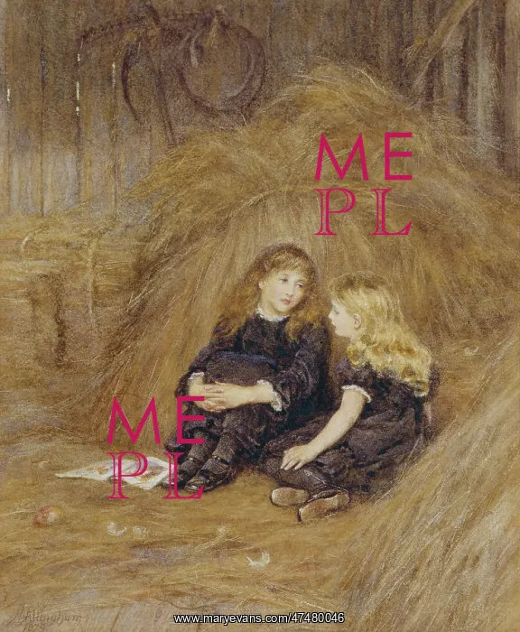 : Two Girls Reading in a Hayloft : Two Girls Reading in a Hayloft