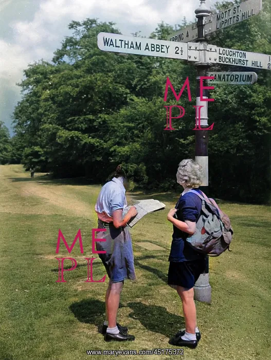 : TWO GIRLS & SIGNPOST : TWO GIRLS & SIGNPOST