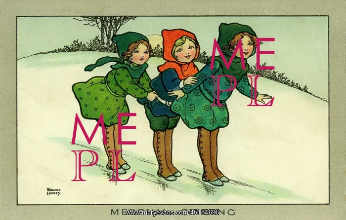 : Three girls in the snow : Three girls in the snow