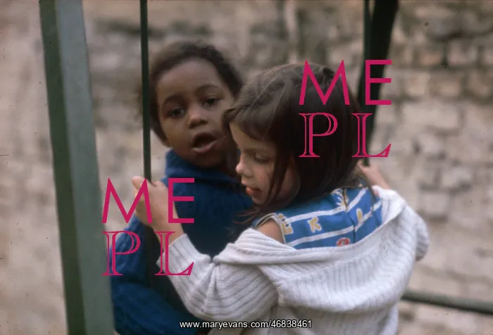 : Two girls on a swing : Two girls on a swing