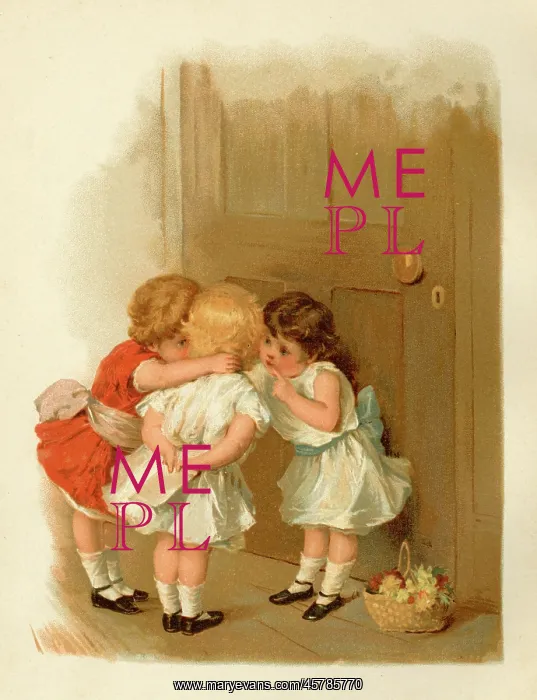 : THREE GIRLS TALKING 19C : THREE GIRLS TALKING 19C