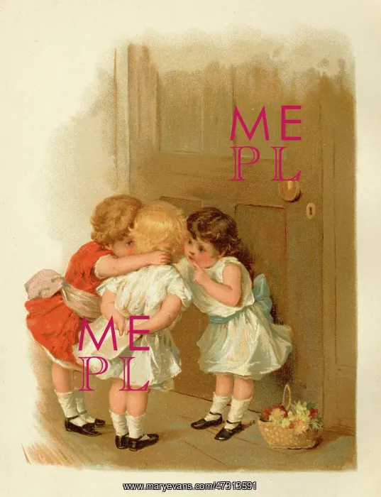 : THREE GIRLS TALKING 19C : THREE GIRLS TALKING 19C