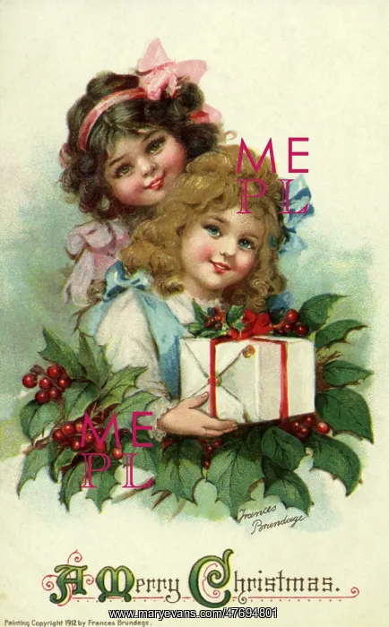 : Girls and Wrapped Gift : Girls and Wrapped Gift