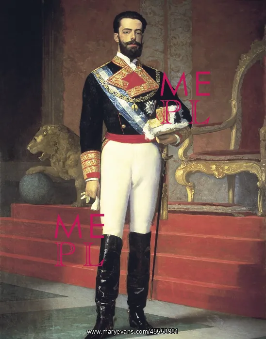 : GISBERT, Antonio (1835-1902). Portrait of Amadeo : GISBERT, Antonio (1835-1902). Portrait of Amadeo