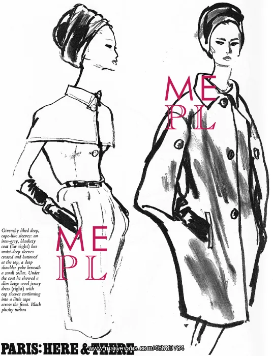: Givenchy fashion, 1964 : Givenchy fashion, 1964