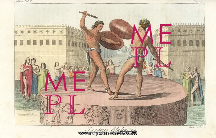 : Gladiator sacrifice to the Aztec god Xipe : Gladiator sacrifice to the Aztec god Xipe