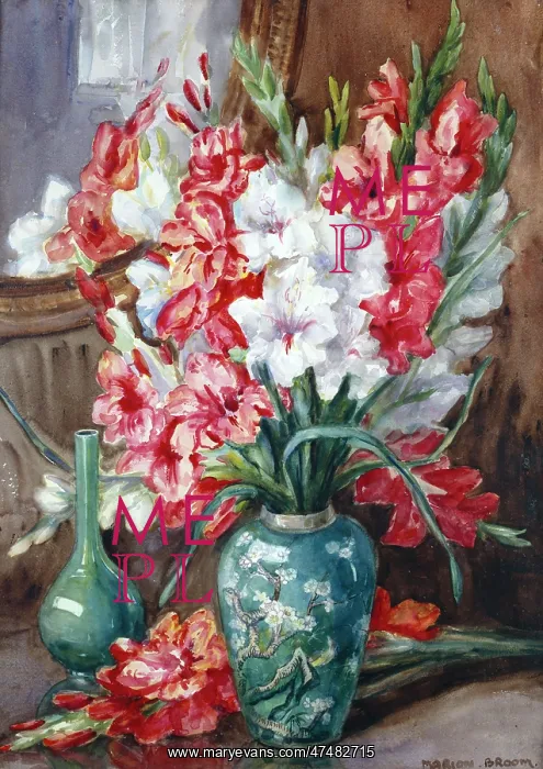 : Gladioli in Japanese Vase : Gladioli in Japanese Vase