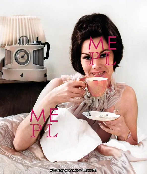 : A glamorous female model with her trusty Goblin Teasmade : A glamorous female model with her trusty Goblin Teasmade