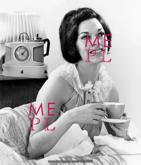 : A glamorous female model with her trusty Goblin Teasmade : A glamorous female model with her trusty Goblin Teasmade