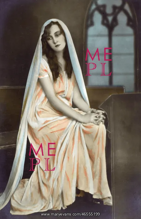 : Glamorous French beauty in pious pose : Glamorous French beauty in pious pose