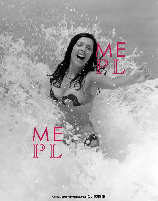 : Glamour girl in the surf in Cornwall : Glamour girl in the surf in Cornwall
