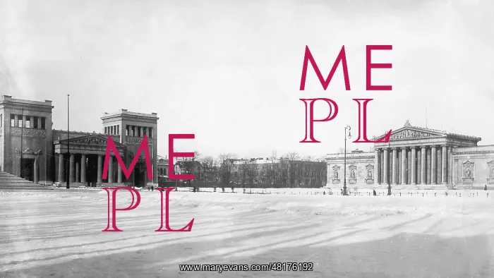 : Glance at the Koenigsplatz in Munich, before 1914 : Glance at the Koenigsplatz in Munich, before 1914