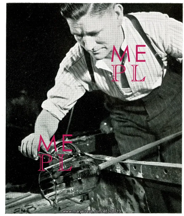  : Glass blower fixing a handle on a jug