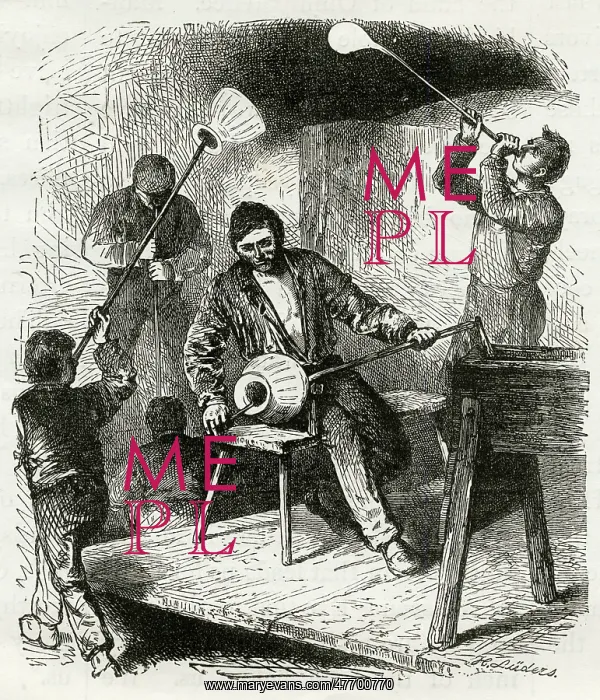 : Glass blowing 1872 : Glass blowing 1872