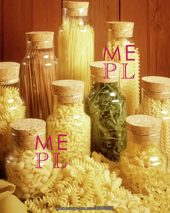 : Glass Containers Full of Pasta : Glass Containers Full of Pasta