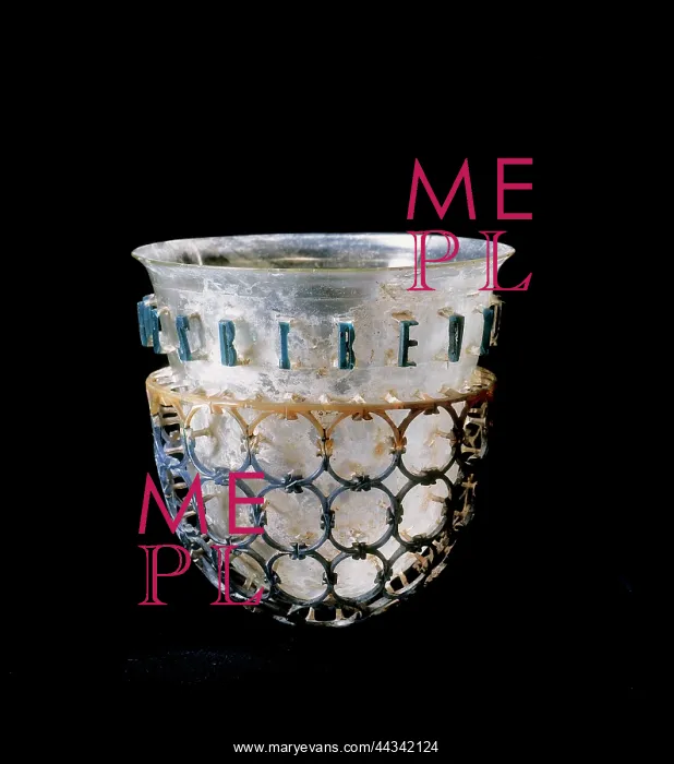 : Glass cup, Civic Archaelogical Museum : Glass cup, Civic Archaelogical Museum
