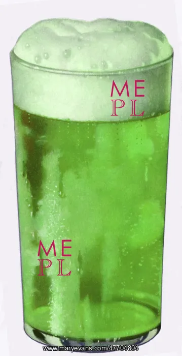 : Glass of Green Beer : Glass of Green Beer