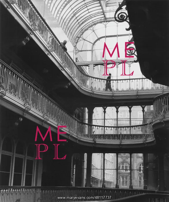 : Glass and ironwork building interior : Glass and ironwork building interior