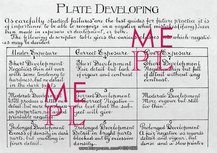 : Glass Plate Negative Developing Instructions - Early Yea? : Glass Plate Negative Developing Instructions - Early Yea?