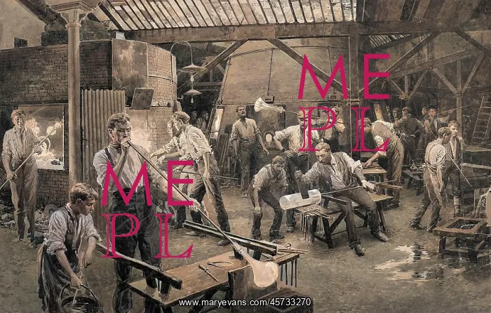  : Glassblowing workmen and boys