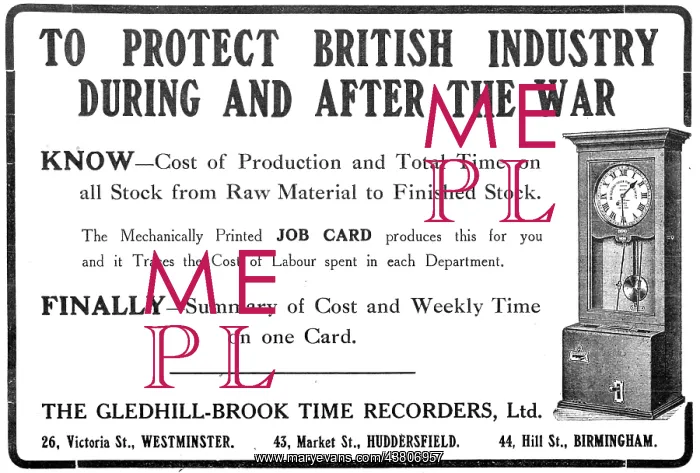 : Gledhill-Brook Factory Time Recorders : Gledhill-Brook Factory Time Recorders