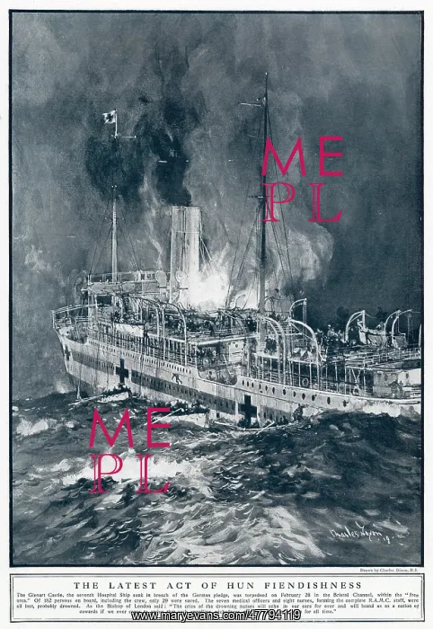 : The Glenart Castle, torpedoed in WW1 : The Glenart Castle, torpedoed in WW1