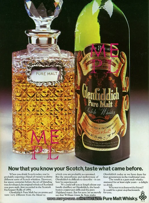 : Glenfiddich advertisement, 1974 : Glenfiddich advertisement, 1974