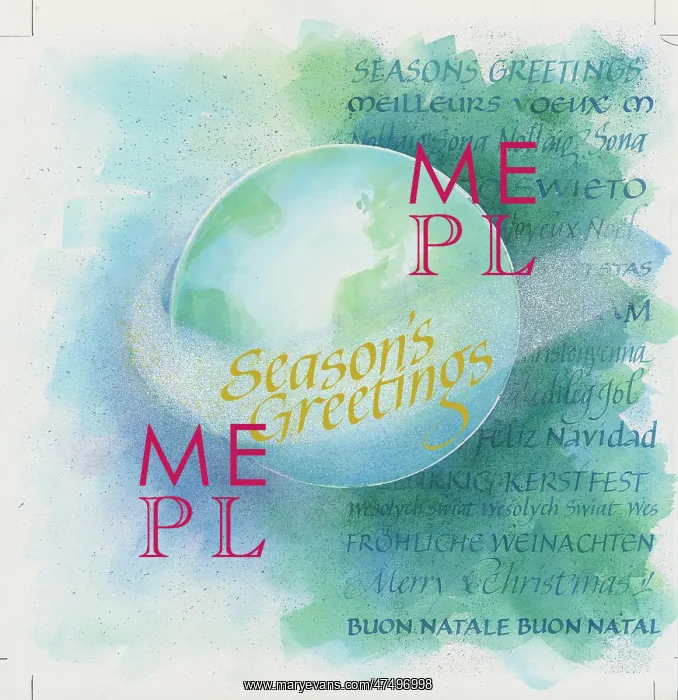 : Globe with International Season's Greetings : Globe with International Season's Greetings