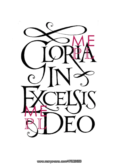  : Gloria In Excelsis Deo - calligraphy