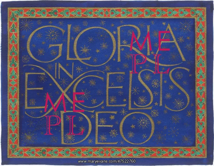 : Gloria in Excelsis Deo with stars etc : Gloria in Excelsis Deo with stars etc