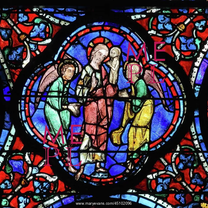 : Glorification of the Virgin stained glass window : Glorification of the Virgin stained glass window