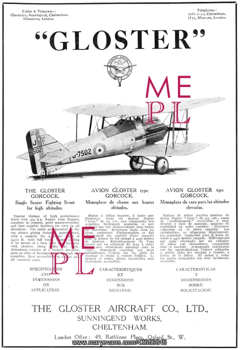 : Gloster Gorcock 1925 : Gloster Gorcock 1925