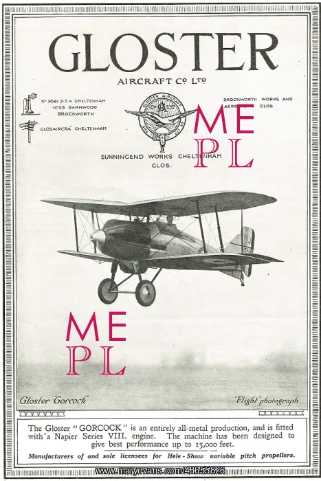 : Gloster Gorcock (Napier Series VIII Engine) : Gloster Gorcock (Napier Series VIII Engine)
