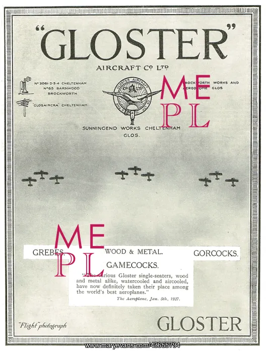 : Gloster Grebe, Gamecock & Gorcock Single Seaters : Gloster Grebe, Gamecock & Gorcock Single Seaters