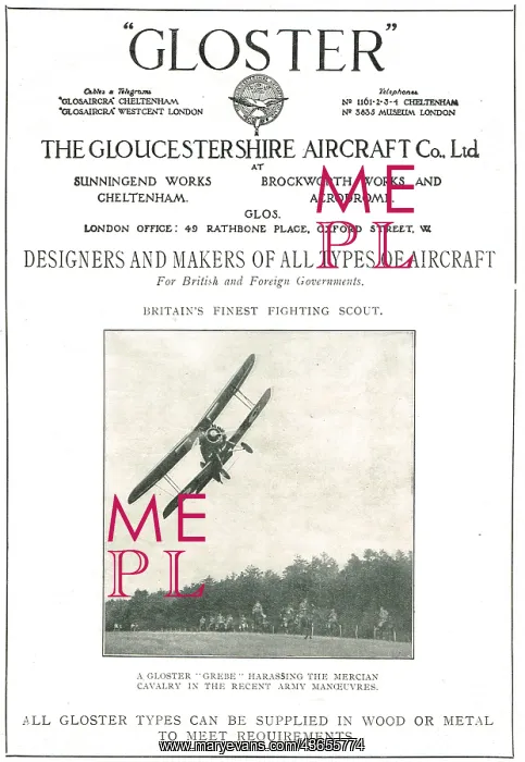: Gloster Grebe Harassing The Mercian Cavalry On Manoeuvres : Gloster Grebe Harassing The Mercian Cavalry On Manoeuvres