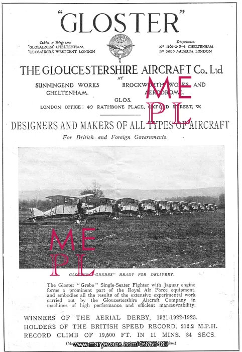 : Gloster Grebes Ready For Delivery : Gloster Grebes Ready For Delivery