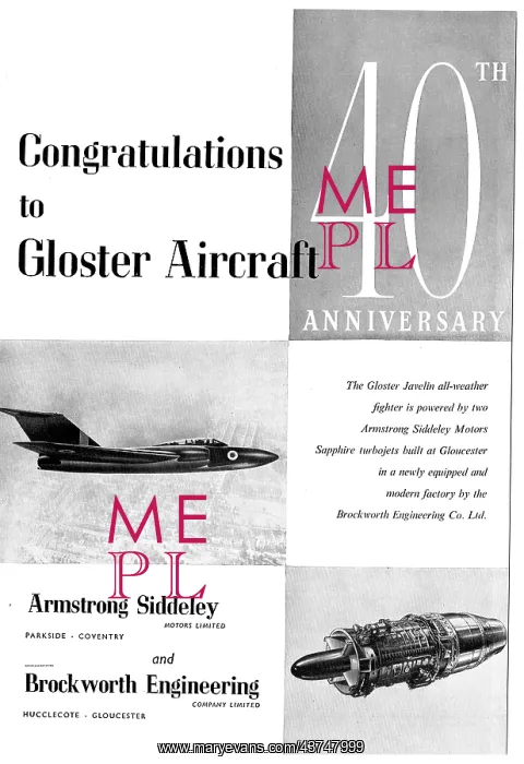 : Gloster Javelin Powered By Armstrong : Gloster Javelin Powered By Armstrong