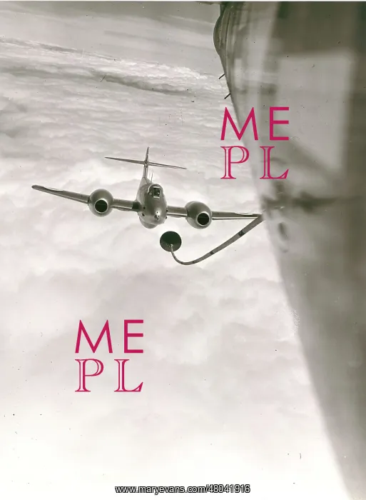 : Gloster Meteor about to refuel in flight : Gloster Meteor about to refuel in flight