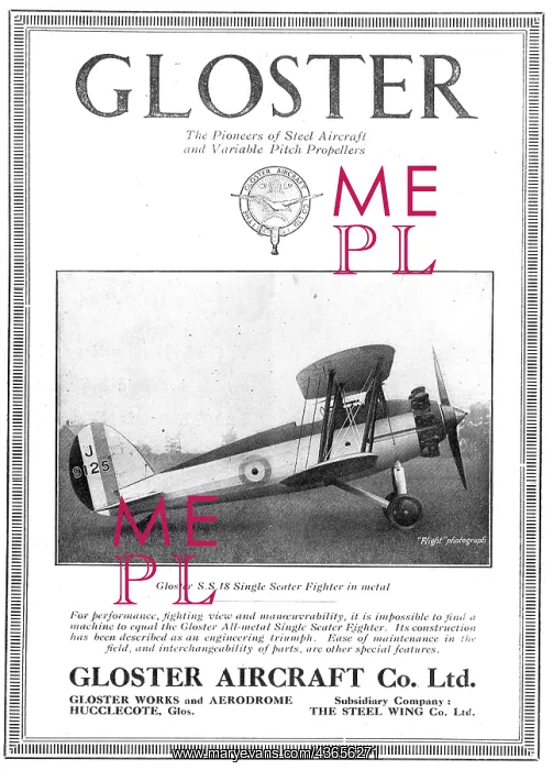 : Gloster SS18 Single Seater Fighter Aircraft : Gloster SS18 Single Seater Fighter Aircraft
